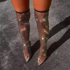Bota stiletto Monaco de mulher acima do joelho com strass MotionCare — vista 7