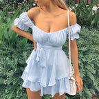Vestido Capri de mulher com decote em V e folhos MotionCare — vista 3