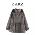 Casaco vichy com capuz Lyon para mulher MotionCare