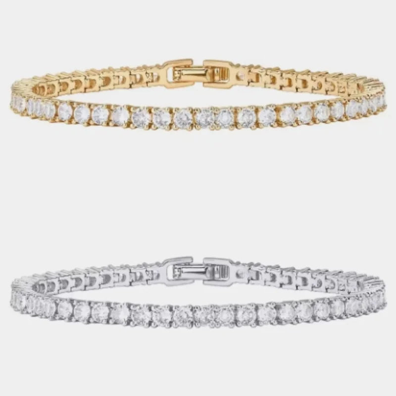 Pulseira tennis Éclat de mulher 4 mm com cristais MotionCare