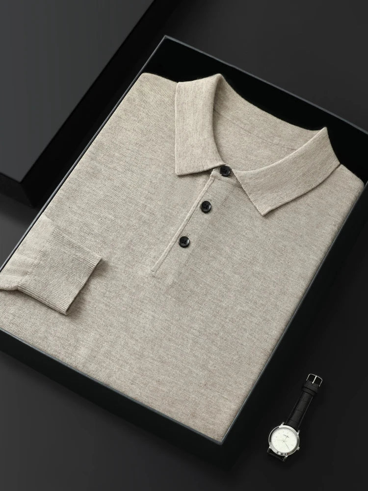 Camisola Polo Montreux de homem em mistura de lã MotionCare — vista 13