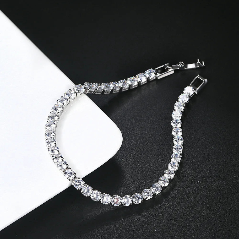 Pulseira tennis Éclat de mulher 4 mm com cristais MotionCare — vista 6