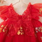 Vestido de bebé Sevilha em chiffon bordado MotionCare — vista 3