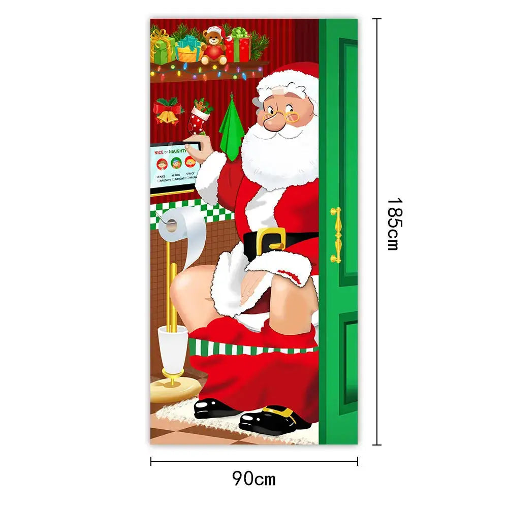 Capa decorativa de porta de Natal 185 x 90 cm MotionCare — vista 17