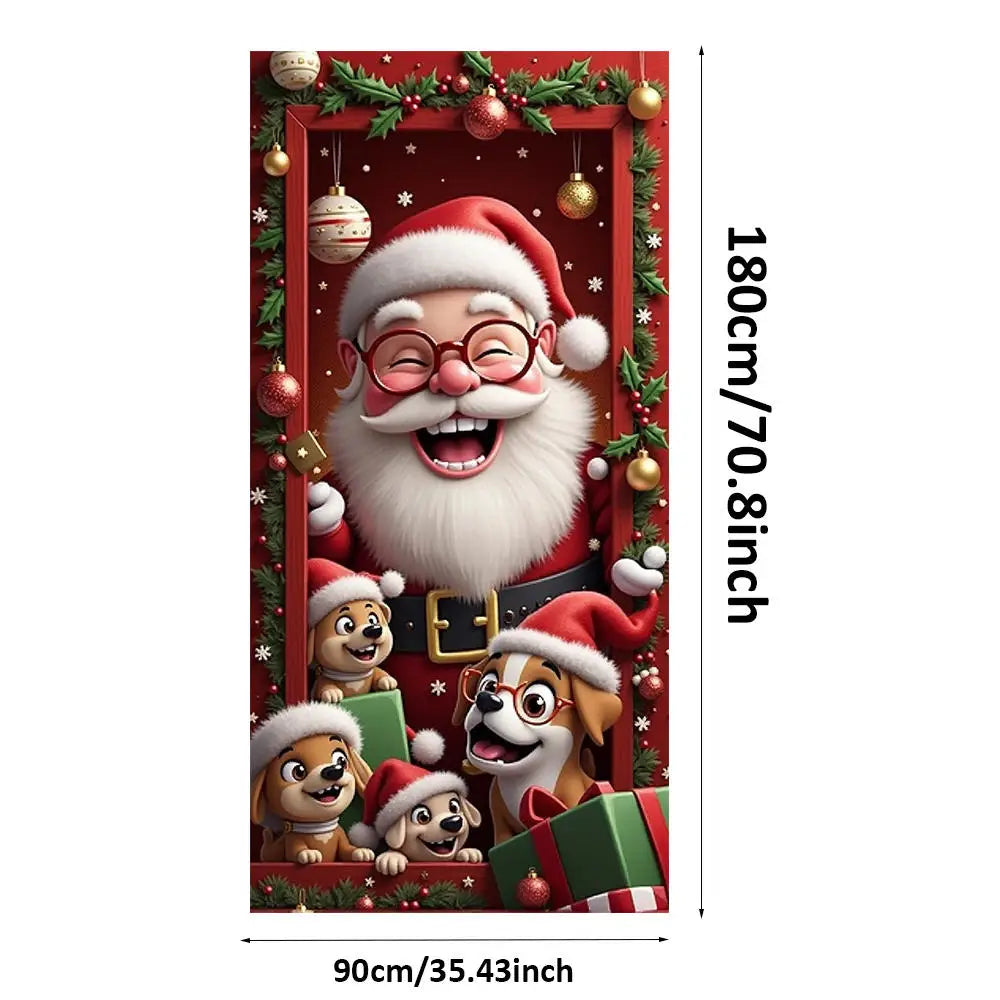 Capa decorativa de porta de Natal 185 x 90 cm MotionCare — vista 19