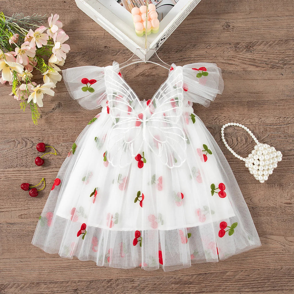 Vestido de bebé Sevilha em chiffon bordado MotionCare — vista 5