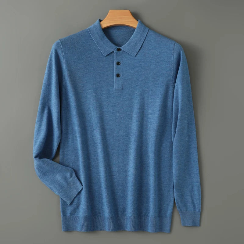 Camisola Polo Montreux de homem em mistura de lã MotionCare