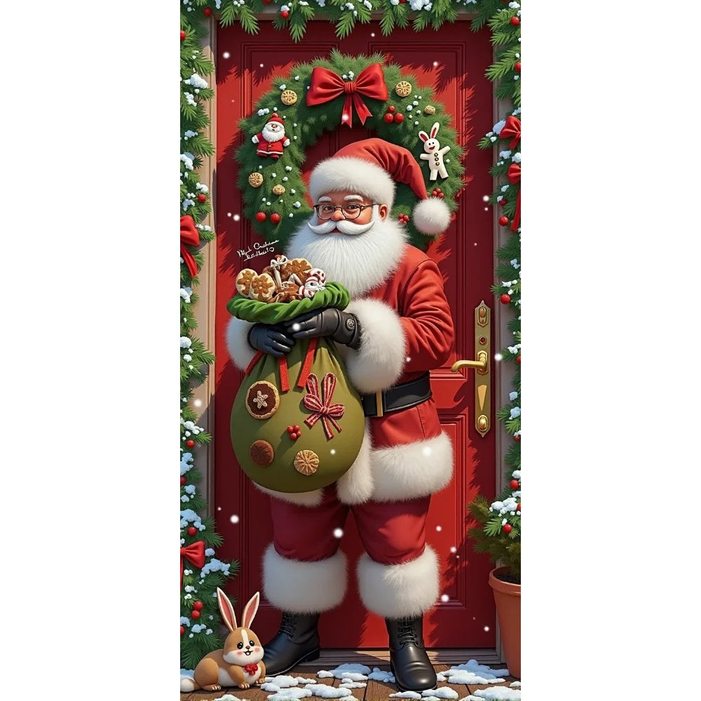 Capa decorativa de porta de Natal 185 x 90 cm MotionCare — vista 18