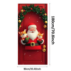 Capa decorativa de porta de Natal 185 x 90 cm MotionCare — vista 10