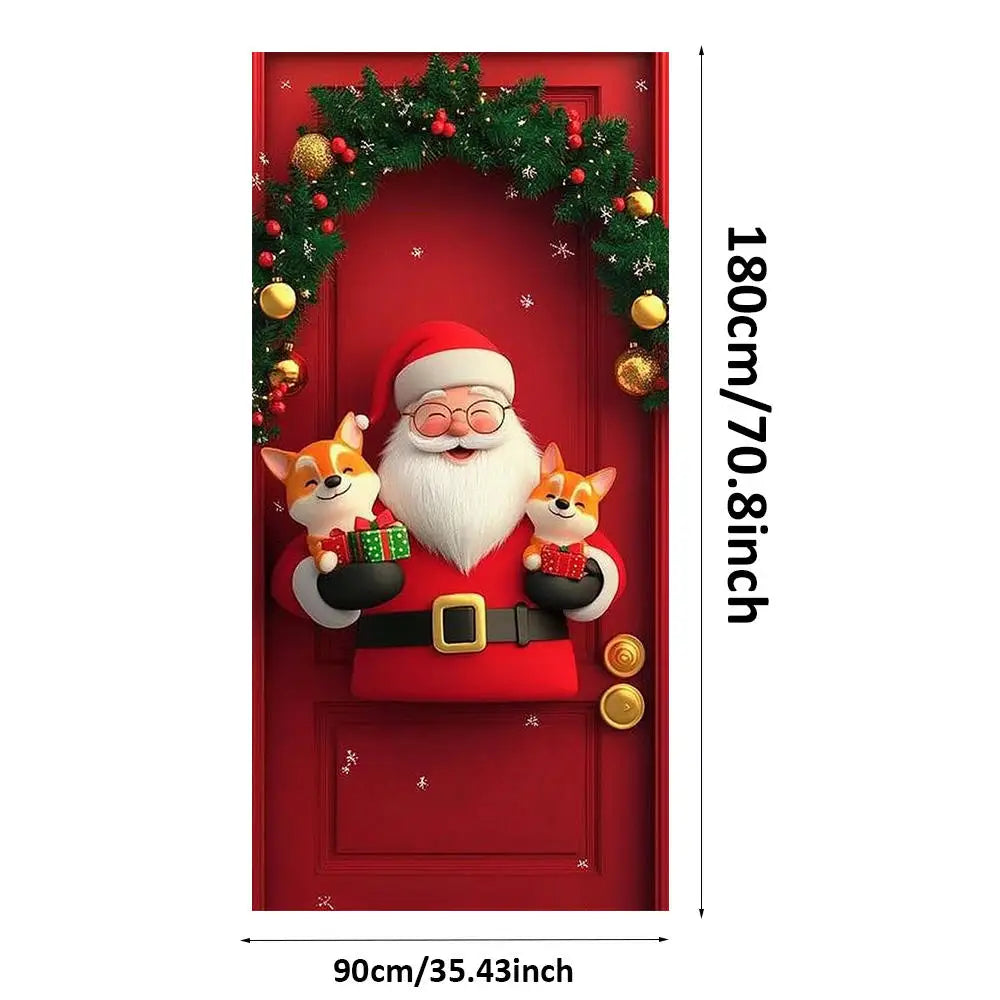 Capa decorativa de porta de Natal 185 x 90 cm MotionCare — vista 10