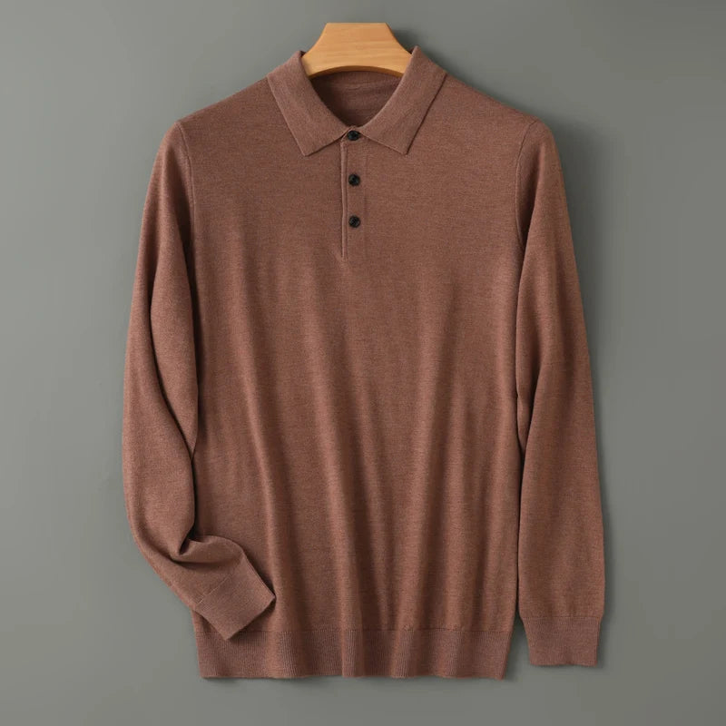 Camisola Polo Montreux de homem em mistura de lã MotionCare — vista 5