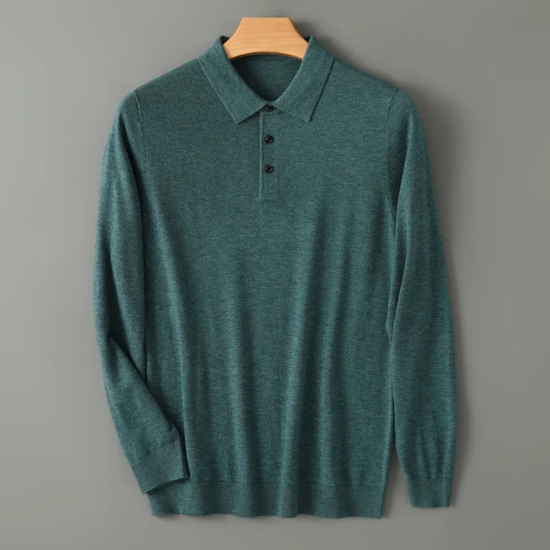 Camisola Polo Montreux de homem em mistura de lã MotionCare — vista 6
