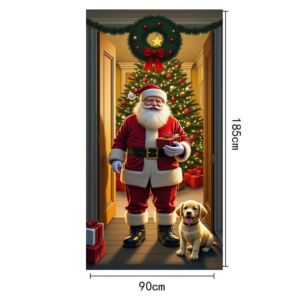 Capa decorativa de porta de Natal 185 x 90 cm MotionCare — vista 5