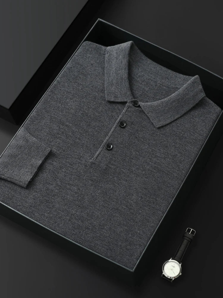 Camisola Polo Montreux de homem em mistura de lã MotionCare — vista 11