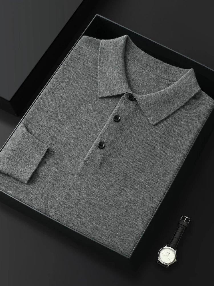 Camisola Polo Montreux de homem em mistura de lã MotionCare — vista 8