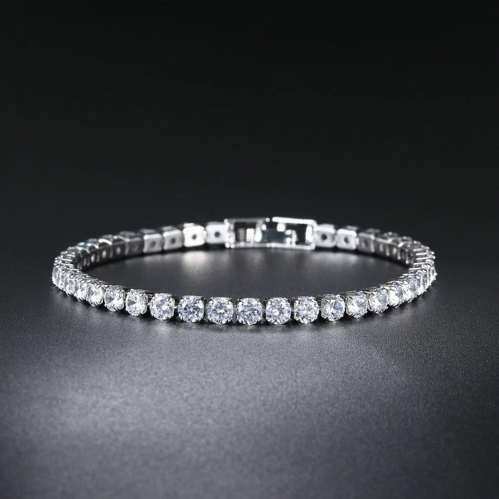 Pulseira tennis Éclat de mulher 4 mm com cristais MotionCare — vista 5