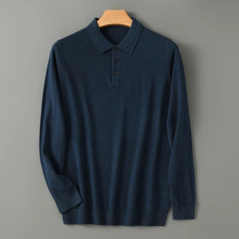 Camisola Polo Montreux de homem em mistura de lã MotionCare — vista 4