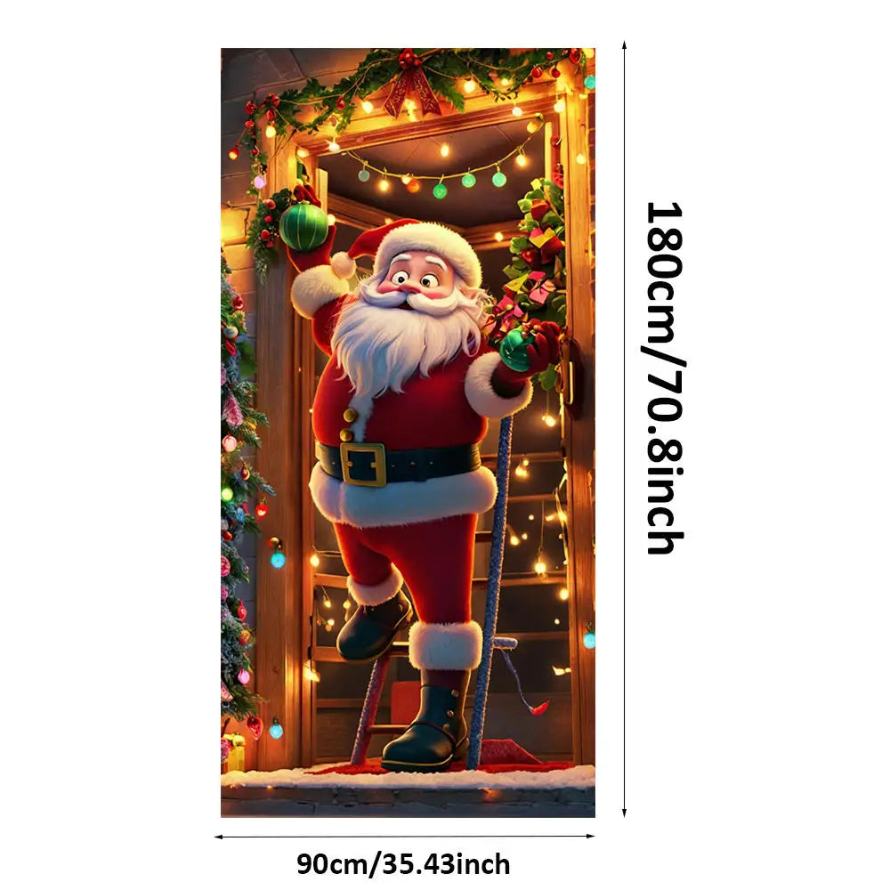 Capa decorativa de porta de Natal 185 x 90 cm MotionCare — vista 21
