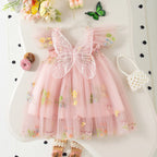 Vestido de bebé Sevilha em chiffon bordado MotionCare — vista 4
