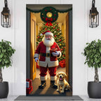 Capa decorativa de porta de Natal 185 x 90 cm MotionCare