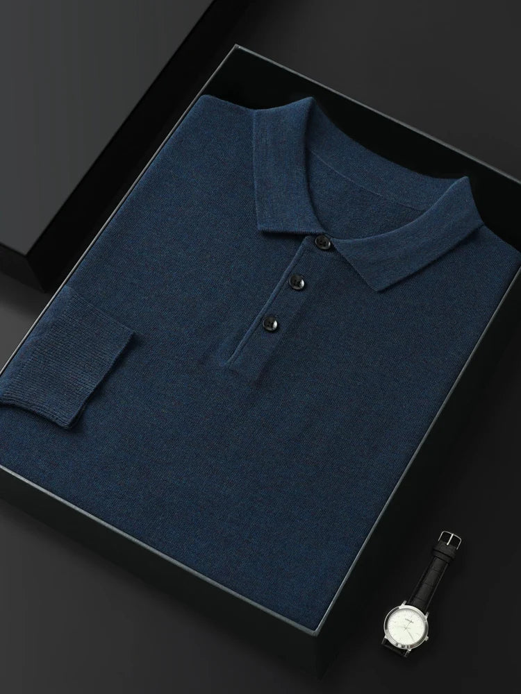 Camisola Polo Montreux de homem em mistura de lã MotionCare — vista 12