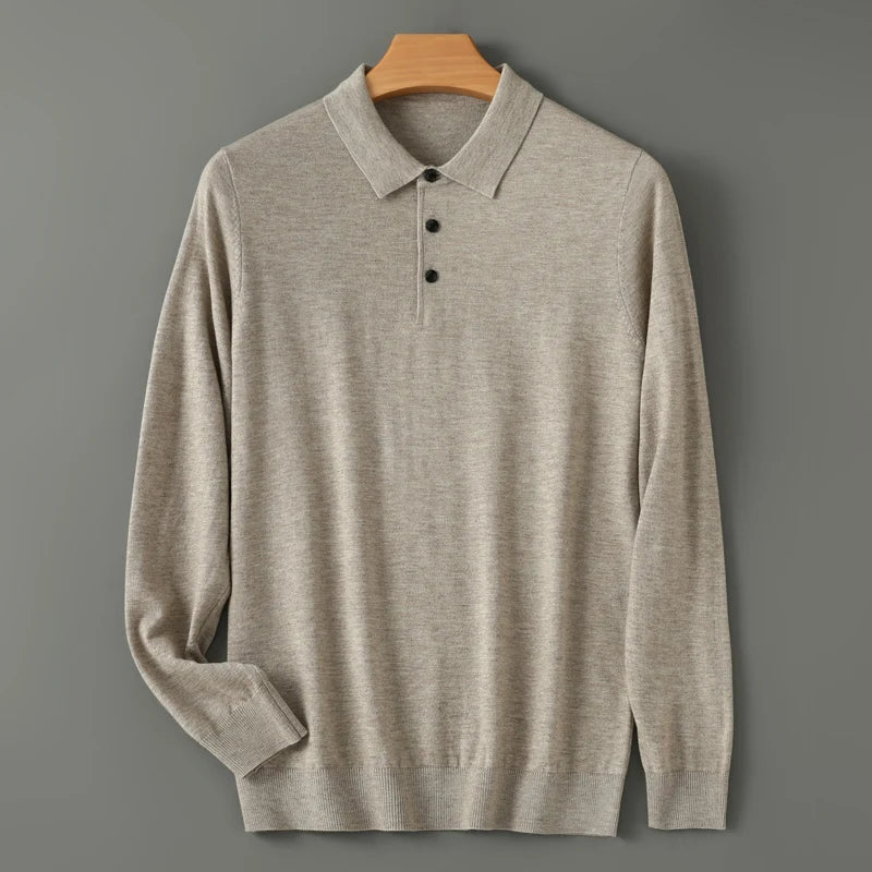 Camisola Polo Montreux de homem em mistura de lã MotionCare — vista 2