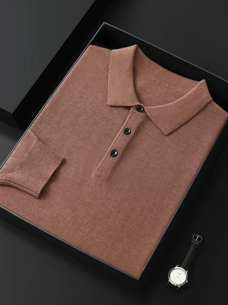 Camisola Polo Montreux de homem em mistura de lã MotionCare — vista 7