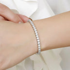 Pulseira tennis Éclat de mulher 4 mm com cristais MotionCare — vista 4