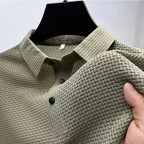 Polo Sintra de homem em malha texturada elástica MotionCare — vista 4