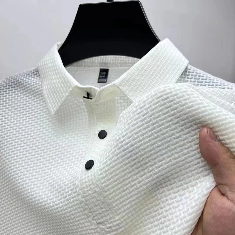 Polo Arrábida de homem em malha texturada MotionCare — vista 9
