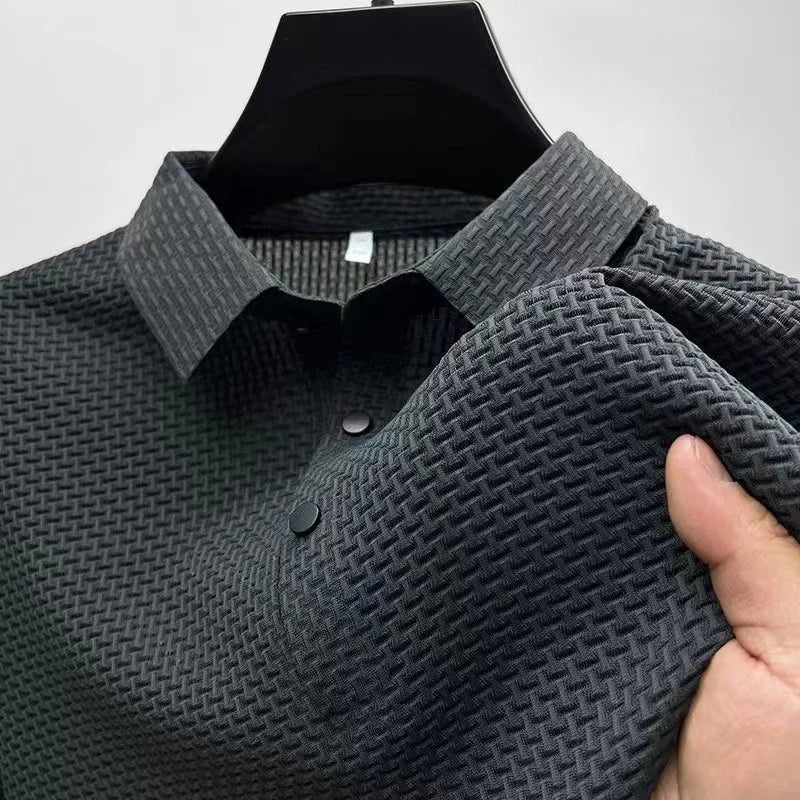 Polo Sintra de homem em malha texturada elástica MotionCare — vista 3