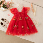 Vestido de bebé Sevilha em chiffon bordado MotionCare
