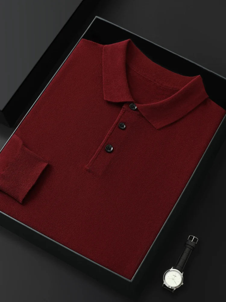 Camisola Polo Montreux de homem em mistura de lã MotionCare — vista 15
