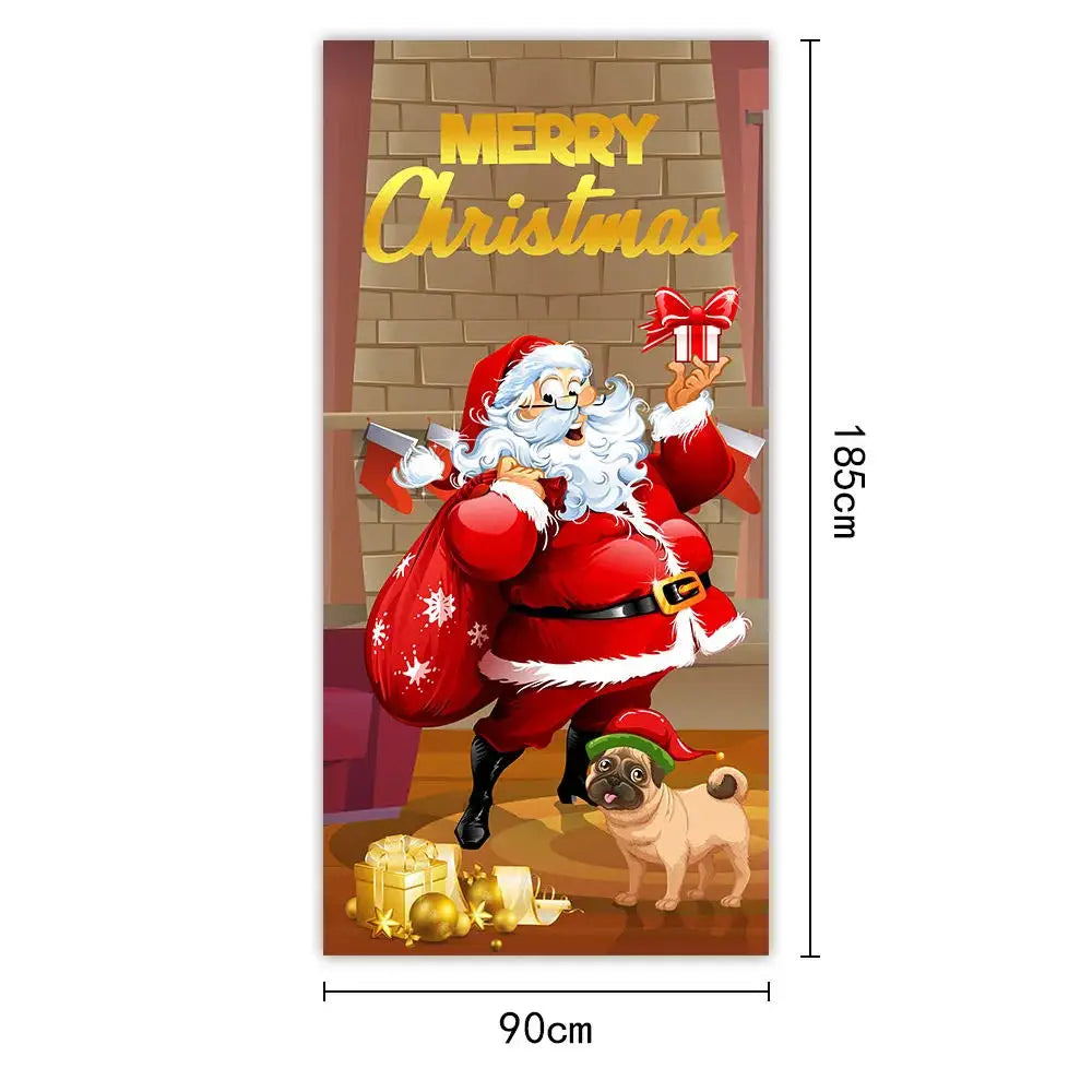 Capa decorativa de porta de Natal 185 x 90 cm MotionCare — vista 8